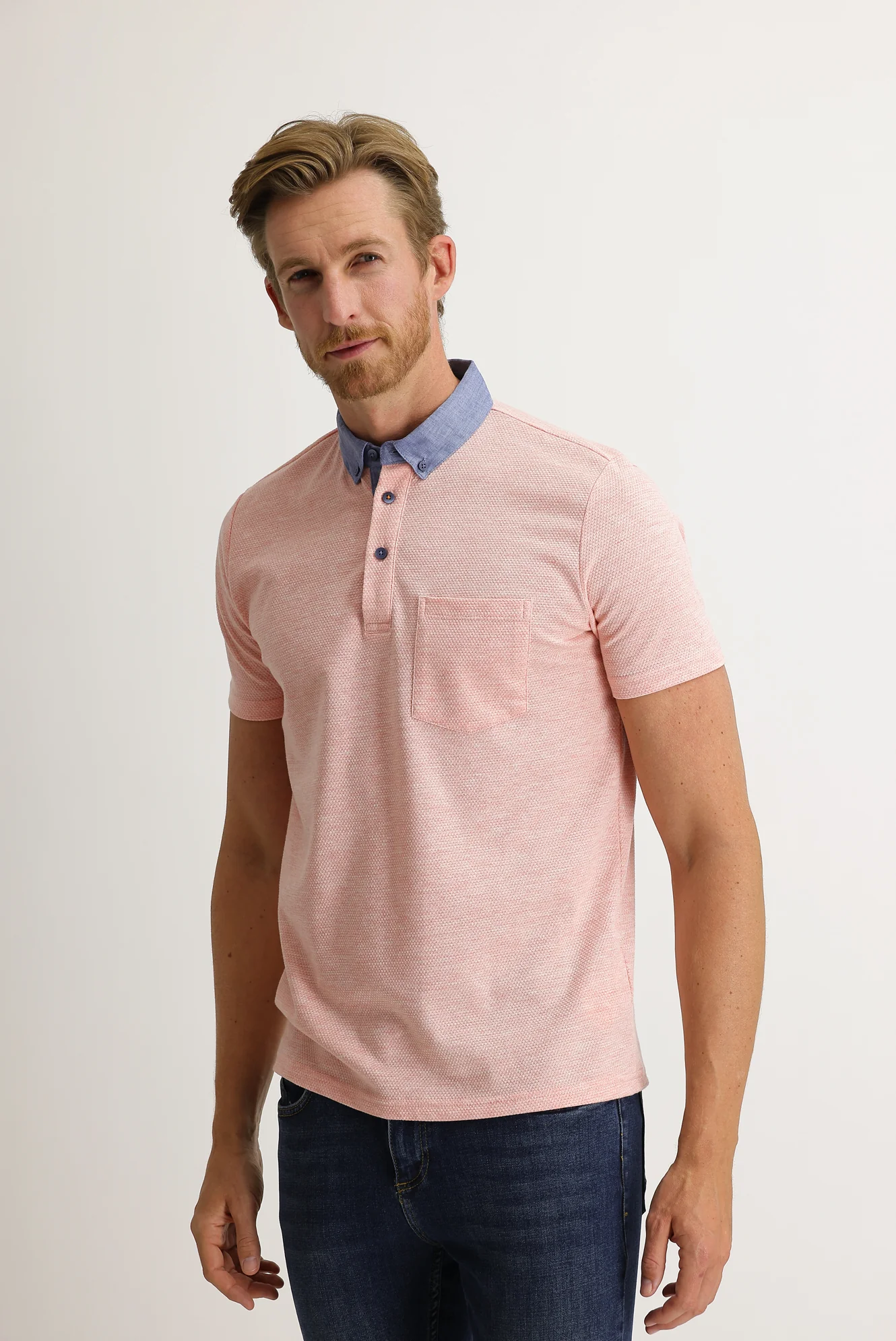 Yavru Ağzı Polo Yaka Regular Fit Tişört - Image 2