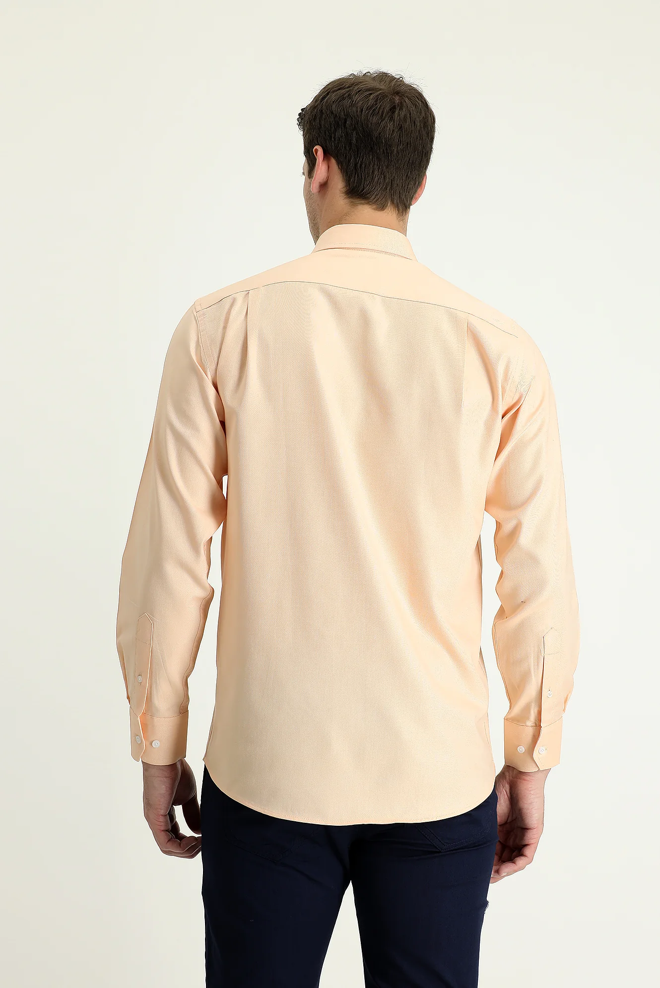Yavru Ağzı Uzun Kol Regular Fit Oxford Pamuk Gömlek - Image 3